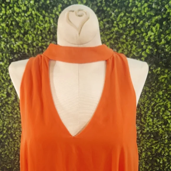 VENUS Orange Sleeveless Midi Sundress for Weddings Size Large - Picture 3 of 9